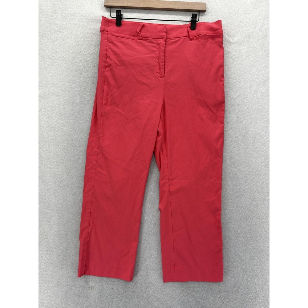 Lane Bryant Capri Pants Womens 14 Pink Twill Straight Leg Pockets Career NWOT